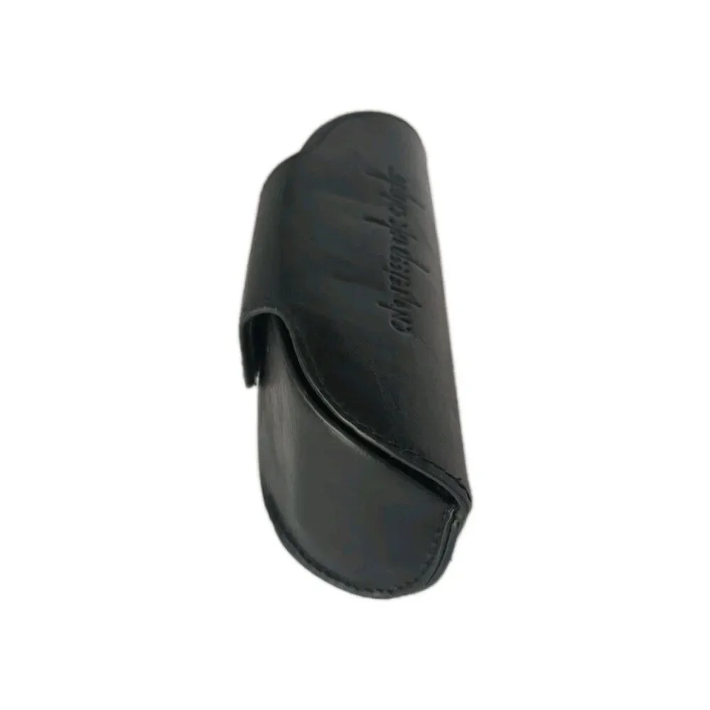 Bruno Chaussignand Eyewear Eyeglass Hard Case Zipper Closure Faux Leather Black